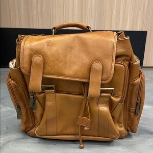Stylish Brown Leather Backpack for Men